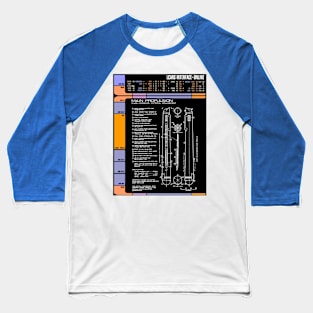 Computer Readout Showing Original Series Interstellar Engine Baseball T-Shirt